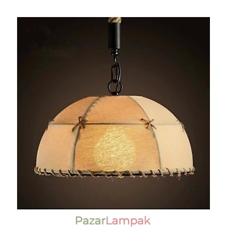 Egy rövid Vogue Lights félkör alakú kender kötélcsillár