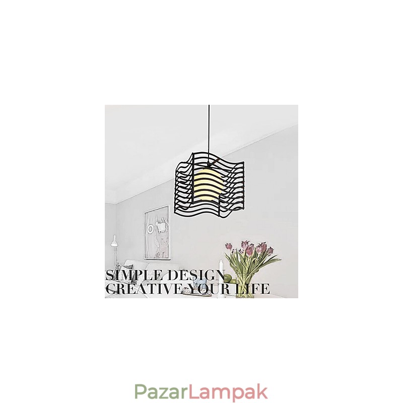 Modern, kortárs fém függőlámpa