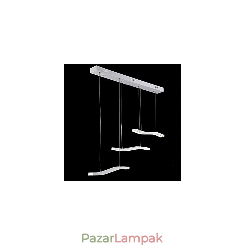 Hullámos dizájnú, egyszerű akril függőlámpa