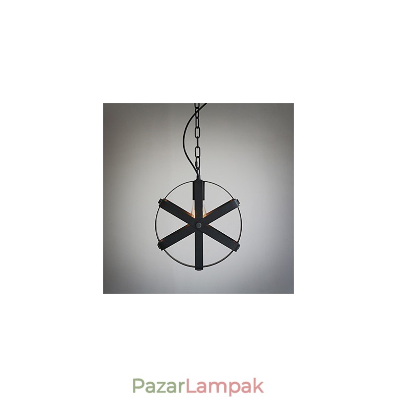 Vintage stílusú ipari kerek függesztékes tetőtéri lakberendezési dekoratív csillár
