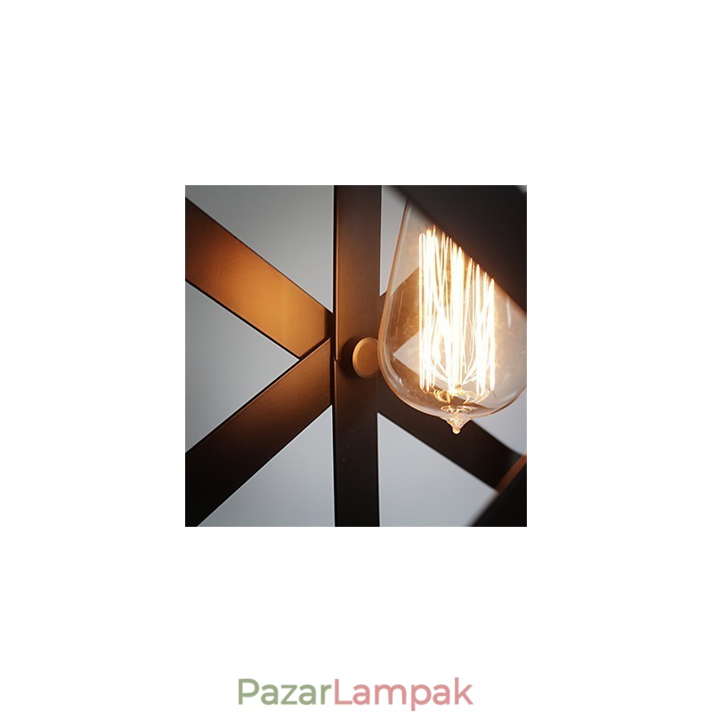 Vintage stílusú ipari kerek függesztékes tetőtéri lakberendezési dekoratív csillár