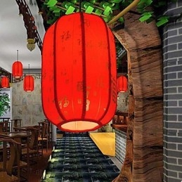 Archaize báránybőr vörös lámpás veranda Droplight lámpa