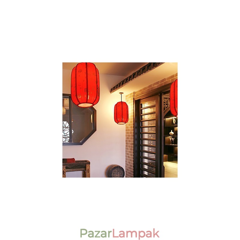 Archaize báránybőr vörös lámpás veranda Droplight lámpa