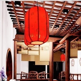 Archaize báránybőr vörös lámpás veranda Droplight lámpa