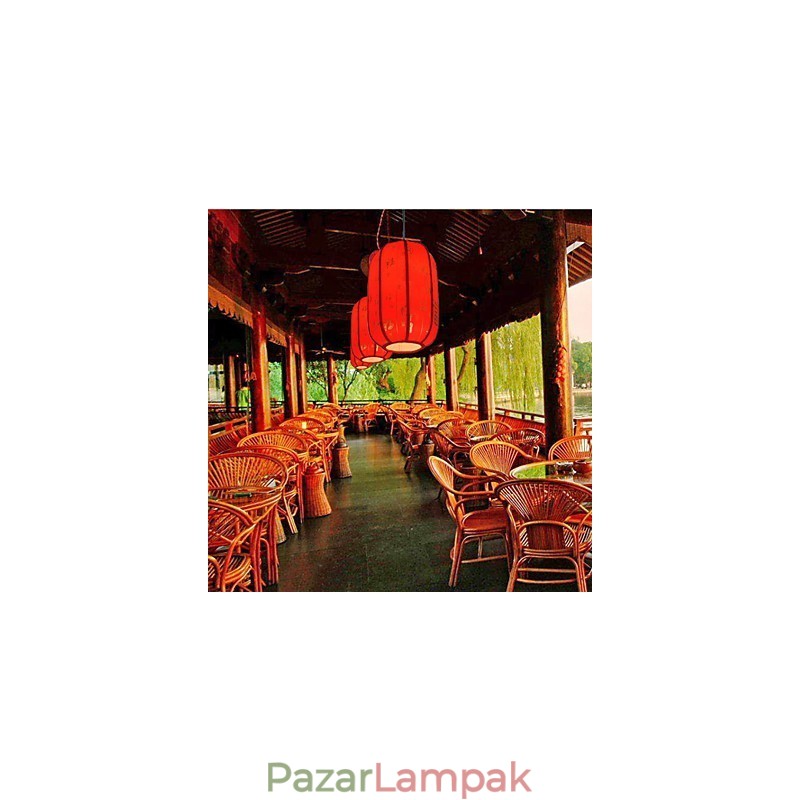 Archaize báránybőr vörös lámpás veranda Droplight lámpa