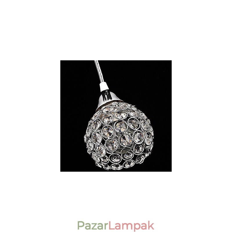Modern, modern kristályból galvanizált fém függőlámpa