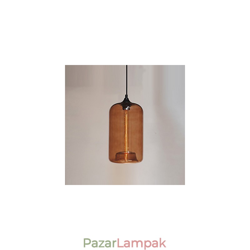 Palack kivitelű függő 1 lámpa átlátszó ernyővel