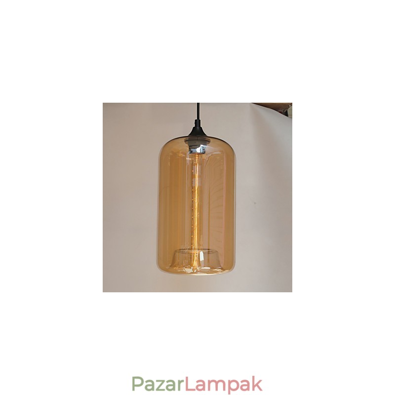 Palack kivitelű függő 1 lámpa átlátszó ernyővel