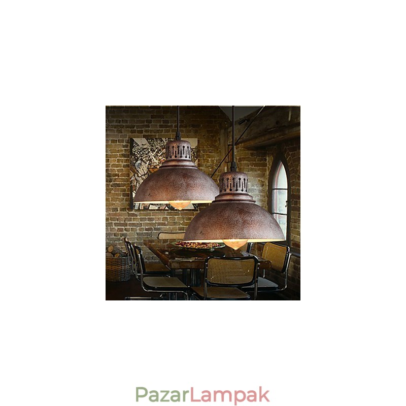 Retro mini stílusú festmény fém függőlámpa a szabadban