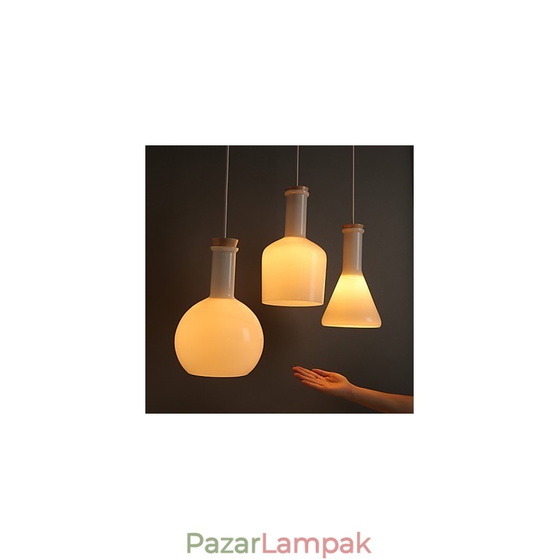 Kortárs és szerződéses kreatív varázslatos fehér üvegpalacksor csepplámpa