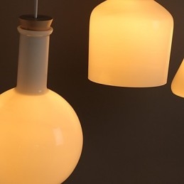 Kortárs és szerződéses kreatív varázslatos fehér üvegpalacksor csepplámpa