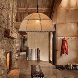 35 cm-es tetőtéri ipari szél, egyenes vászon amerikai vidéki kreatív művészeti csepplámpa