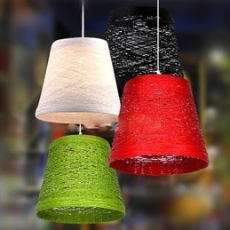 Modern vidéki Cany Art szőtt rattan egyfejű csepplámpás lámpa