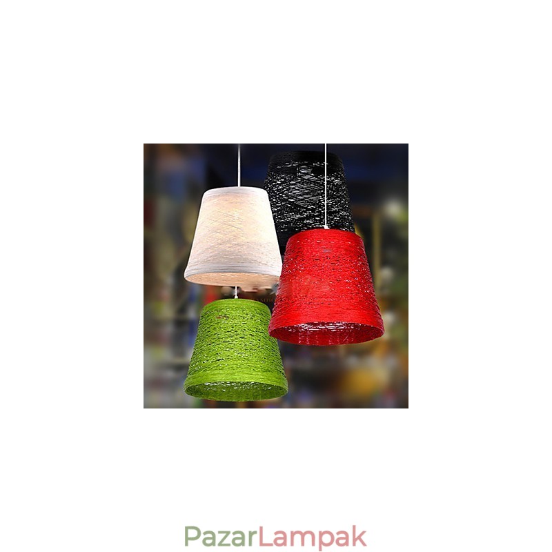 Modern vidéki Cany Art szőtt rattan egyfejű csepplámpás lámpa