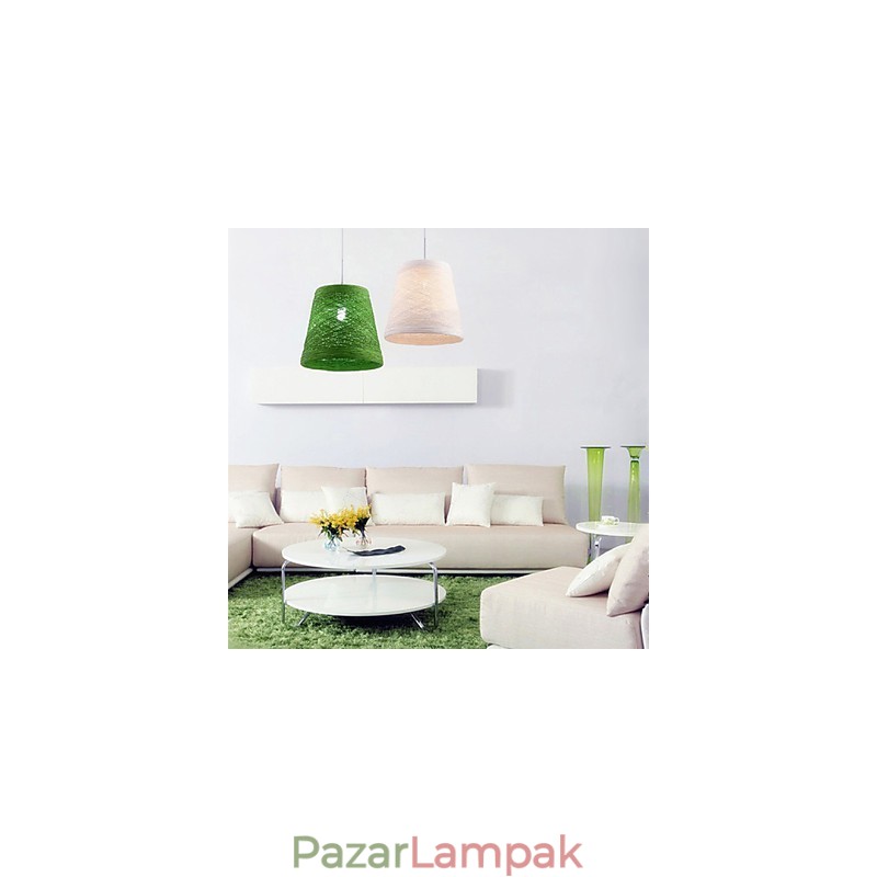 Modern vidéki Cany Art szőtt rattan egyfejű csepplámpás lámpa
