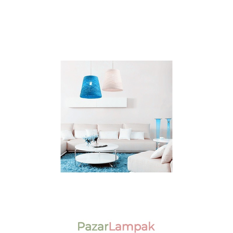 Modern vidéki Cany Art szőtt rattan egyfejű csepplámpás lámpa