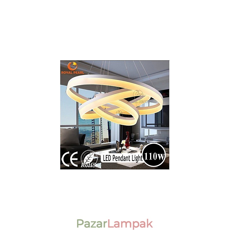 Hot Sale Fehér színű akril modern függőlámpa 130W