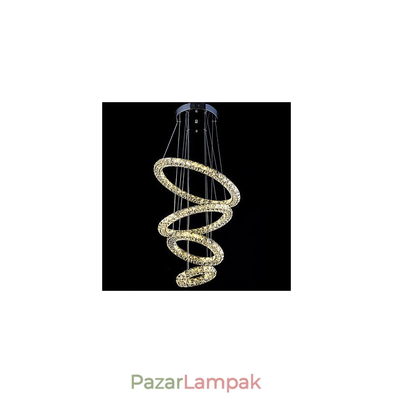 Crystal Ring Pendant Light Modern mennyezeti csillár világító lámpatestek