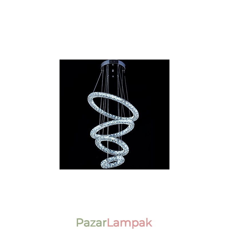 Crystal Ring Pendant Light Modern mennyezeti csillár világító lámpatestek