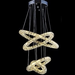 Crystal Ring Pendant Light Modern mennyezeti csillár világító lámpatestek