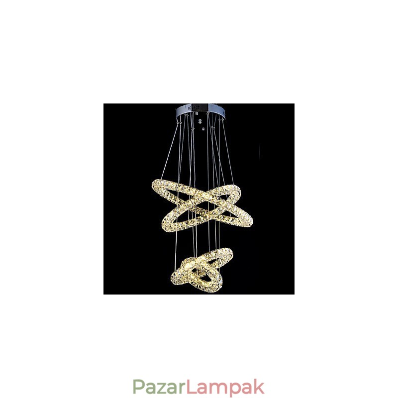 Crystal Ring Pendant Light Modern mennyezeti csillár világító lámpatestek