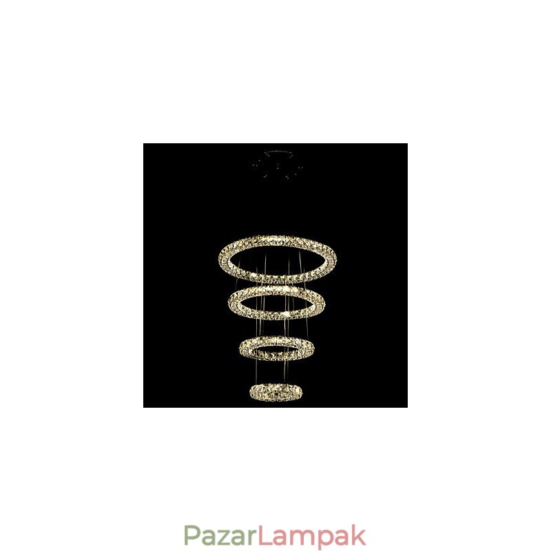 Crystal Ring Pendant Light Modern mennyezeti csillár világító lámpatestek