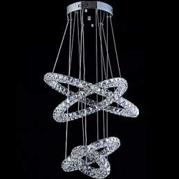 Crystal Ring Pendant Light Modern mennyezeti csillár világító lámpatestek