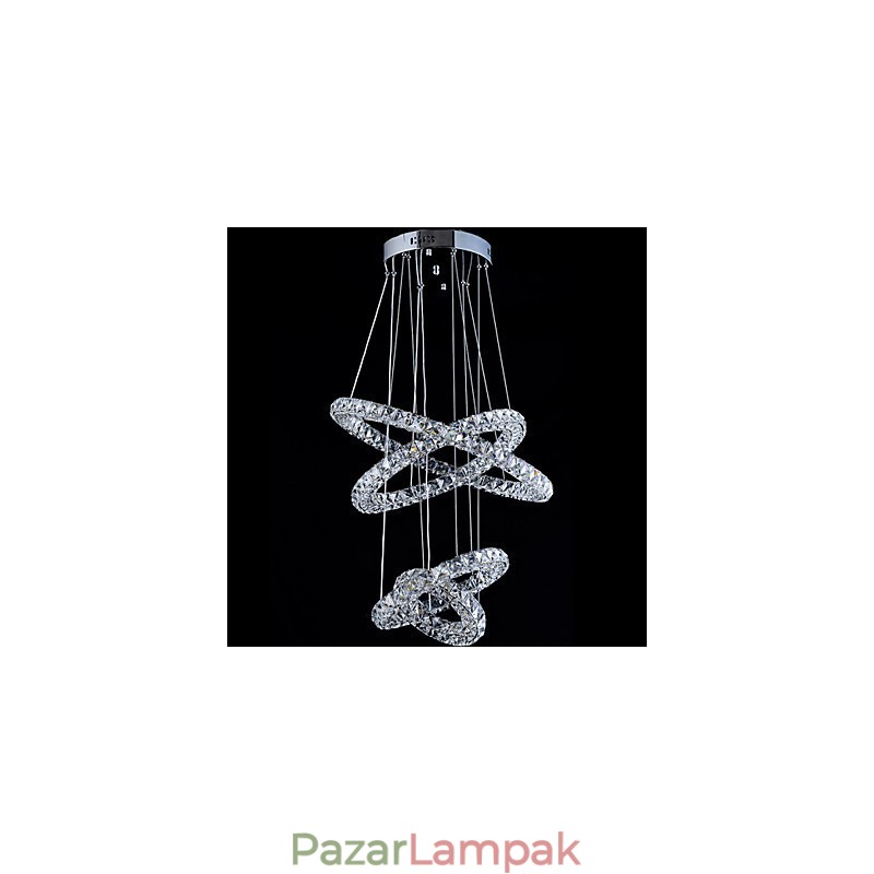 Crystal Ring Pendant Light Modern mennyezeti csillár világító lámpatestek