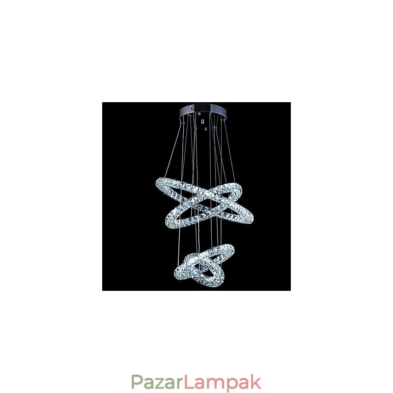 Crystal Ring Pendant Light Modern mennyezeti csillár világító lámpatestek