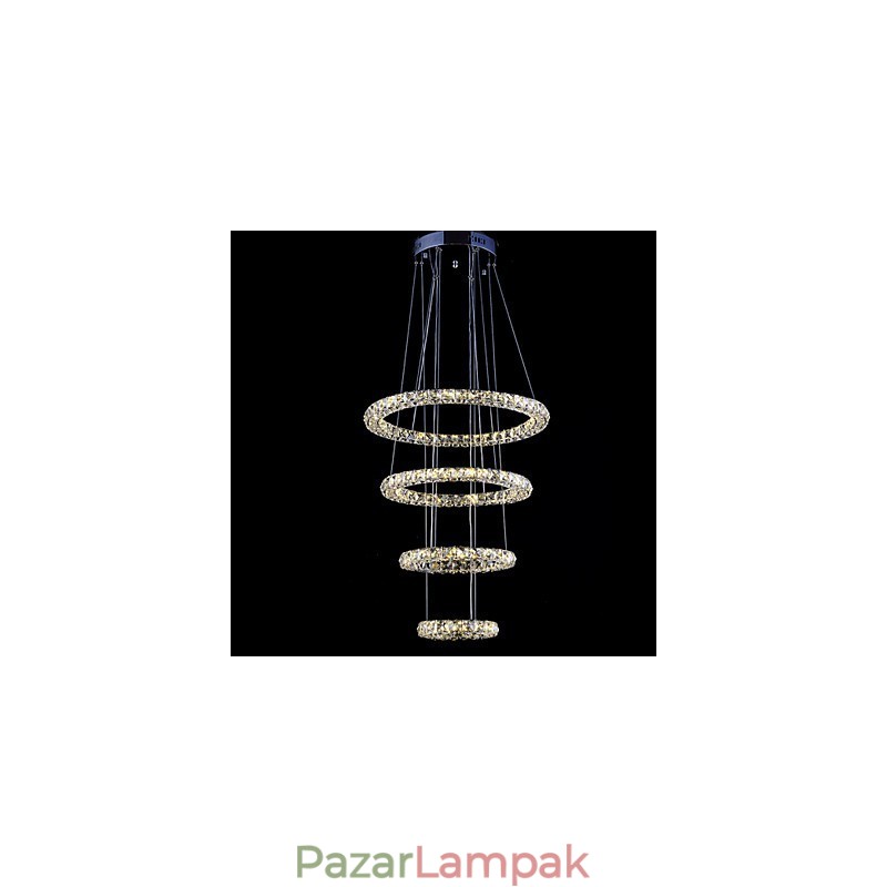 Crystal Ring Pendant Light Modern mennyezeti csillár világító lámpatestek