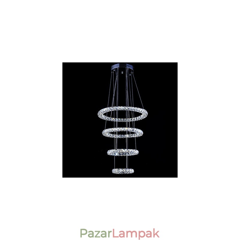 Crystal Ring Pendant Light Modern mennyezeti csillár világító lámpatestek