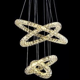 Crystal Ring Pendant Light Modern mennyezeti csillár világító lámpatestek