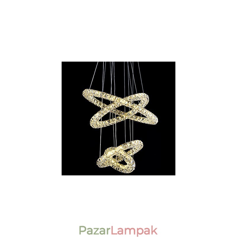 Crystal Ring Pendant Light Modern mennyezeti csillár világító lámpatestek