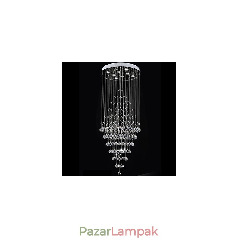 Modern kristálycsillár függő mennyezeti lámpatestek 8 izzóval H180CM