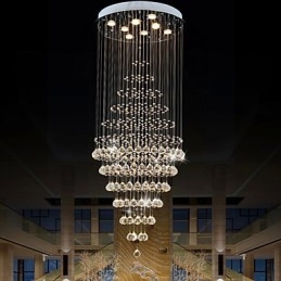 Modern kristálycsillár függő mennyezeti lámpatestek 8 izzóval H180CM