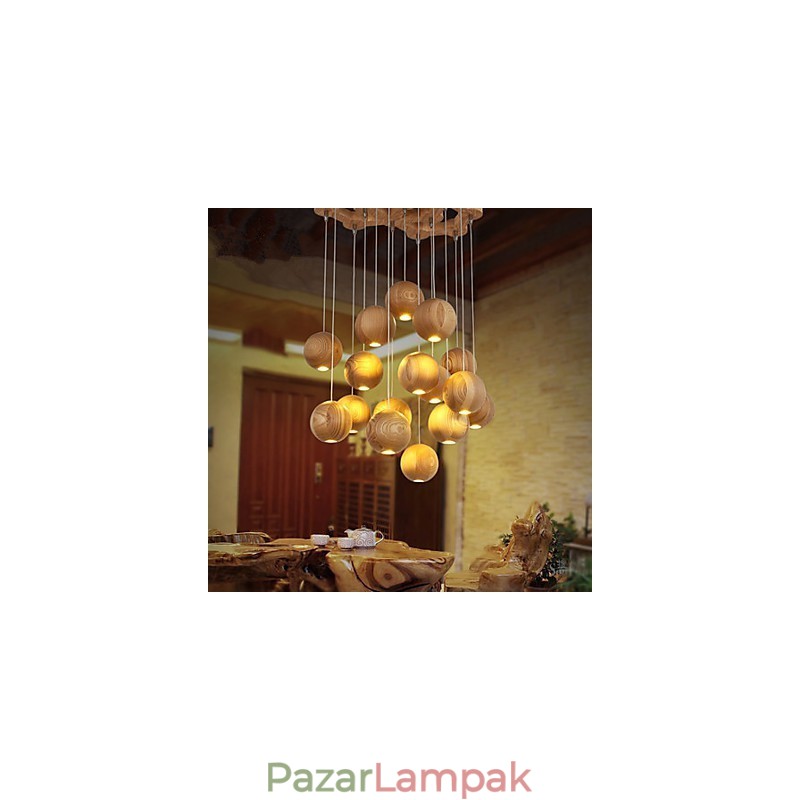 Függesztett lámpák mini stílusú lámpás fa bambusz