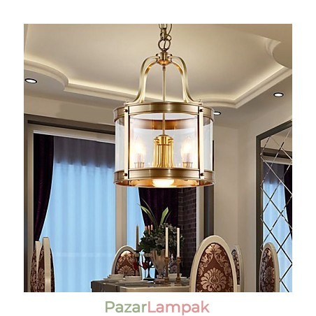 Függesztett lámpák, kristály mini stílusú, hagyományos klasszikus fém Függesztett lámpák, kristály mini stílusú, hagyományos klasszikus fém