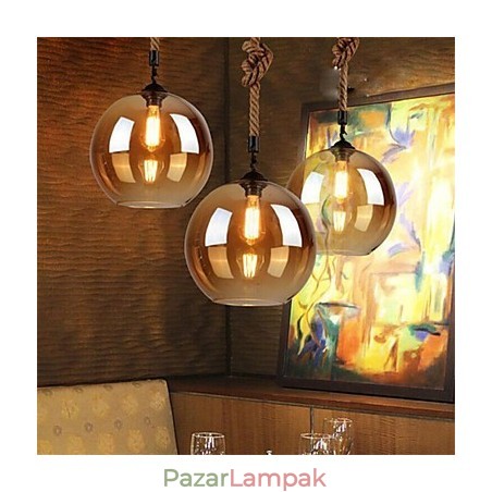 Loft American Rope Retro Lighting Lights Üveg függőlámpa Loft American Rope Retro Lighting Lights Üveg függőlámpa