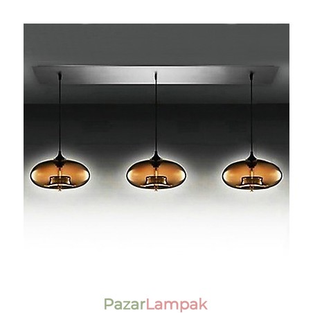3 Light Modern üveg függőlámpa barna buborékos kivitelben 3 Light Modern üveg függőlámpa barna buborékos kivitelben