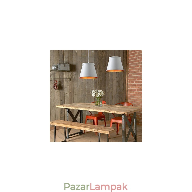Klasszikus rusztikus Lodge Vintage mini stílusú festmény fém függőlámpa