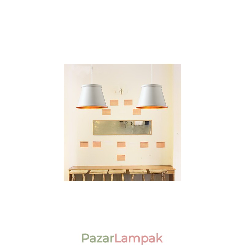 Klasszikus rusztikus Lodge Vintage mini stílusú festmény fém függőlámpa