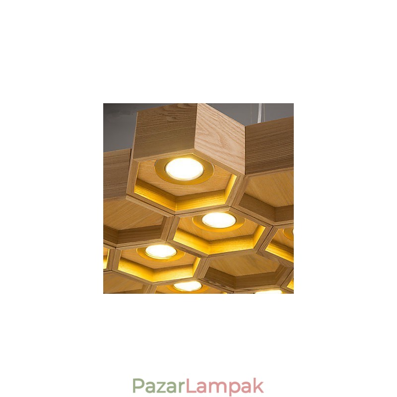 Függesztett lámpák Country fa bambusz