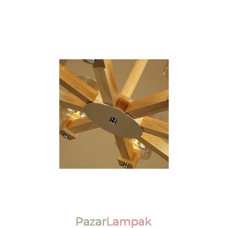 Függesztett lámpák Country Fa bambusz