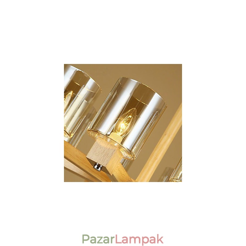 Függesztett lámpák Country Fa bambusz
