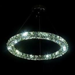 Kristály függő világítás Modern, egy D40CM háromoldalas K9 kristály beltéri mennyezeti lámpatestek