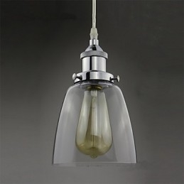 Modern krómüveg vintage ipari retro szerelvény Edison függőlámpa Cafe veranda lámpa