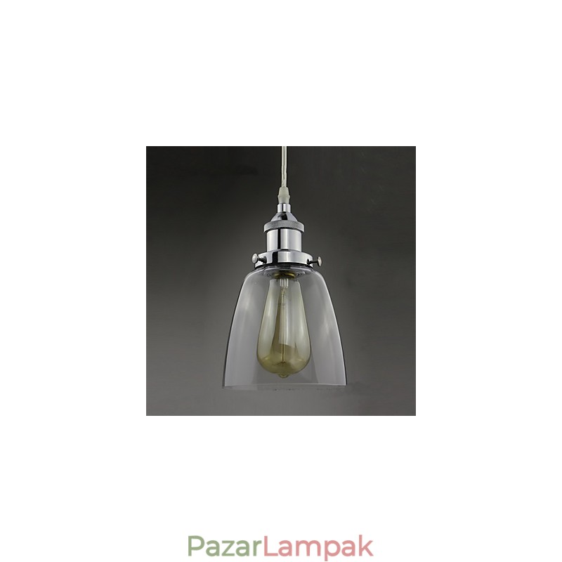 Modern krómüveg vintage ipari retro szerelvény Edison függőlámpa Cafe veranda lámpa