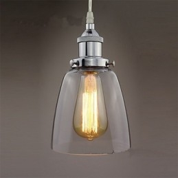 Modern krómüveg vintage ipari retro szerelvény Edison függőlámpa Cafe veranda lámpa