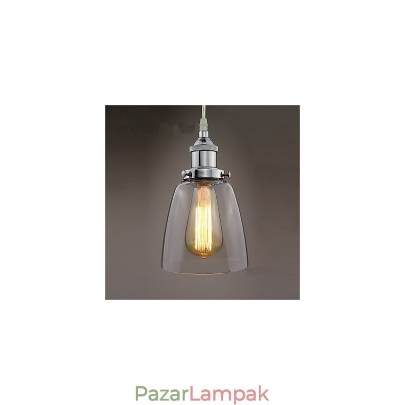 Modern krómüveg vintage ipari retro szerelvény Edison függőlámpa Cafe veranda lámpa