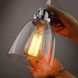 Modern krómüveg vintage ipari retro szerelvény Edison függőlámpa Cafe veranda lámpa